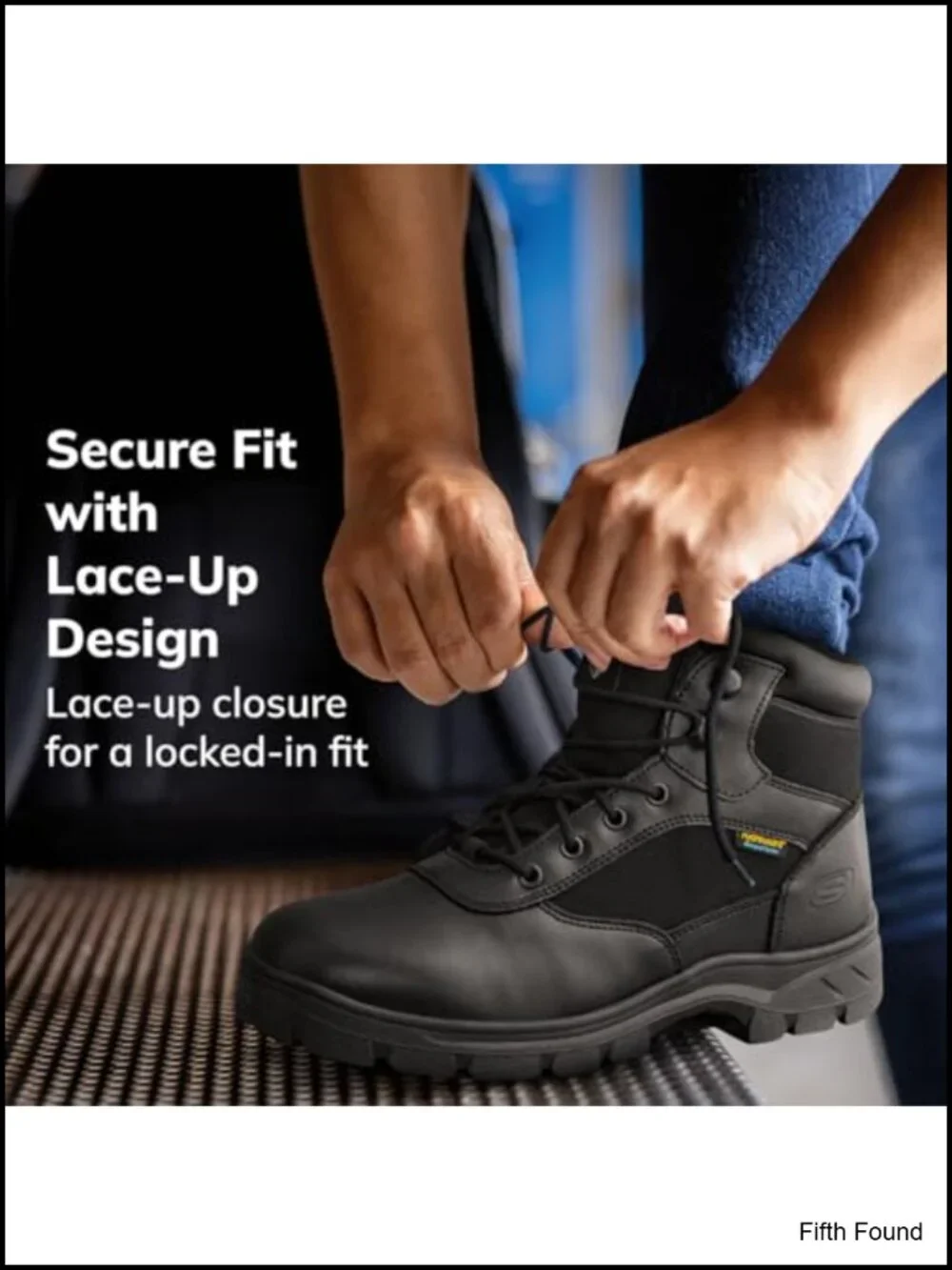 Men's Military Tactical Boot, Memory Foam, Leather, Lace-Up, Waterproof,